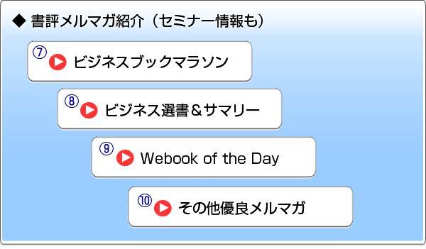 ◆ 書評メルマガ紹介(セミナー情報も)